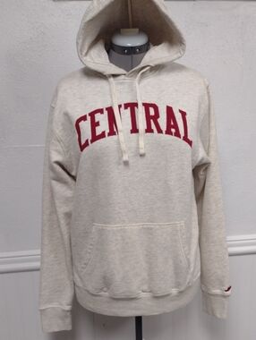 League Ivory Hoodie with Red CENTRAL Arch Print